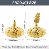HULIANFU Luxury Hollow Buddhism Golden Home Decor Arab Style Censer Holder Tower Incense Burners Metal Incense Burner