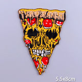 HULIANFU Patches On Clothes Stickers Hippie Rock Stripes Embroidered Patches For Clothing Iron On Patch Skull Biker Stripes for Jackets