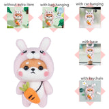 HULIANFU LMDZ Fashion Lovely Wool Felting Fabric Materials Handcraft Needle Felting Kit Doll Twelve zodiac for Needle Material Bag Pack