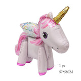 HULIANFU Rainbow Unicorn Balloon Number Foil Globos 1 2 3 4 Years Old Birthday Party Decoration Kid Unicorn Theme Party Wedding Balls Toy