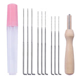 HULIANFU MIUSIE 11 PCS Needle Felting Needle Felting Kit Diy Wool Felt Needle Felting Kit Diy with Handle Wool Felt Pocked Needles