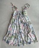 hulianfu hulianfu Floral Print Boho Sundress Women Ruffle Summer Dress Casual Beach Short Dress Flower Vintage Dress Women Fashion Clothes