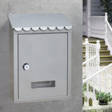 HULIANFU Rust-proof Mailbox Wall Mount Post Lockable Mail Box Office Drop Box Case
