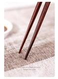 HULIANFU Reusable Natural Wood Chopsticks Red jujube wood Dishwasher Safe Non-slip Elegant Design