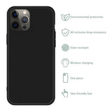 HULIANFU Plain Phone Case for iphone 13 Pro Max 13pro Case For iphone se  13pro Max Cover Black Matte Silicone Case for iPhone 12 11