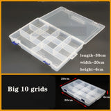 HULIANFU Plastic box Container Screw Holder Case Practical Compartment Jewelry Earring Display case plastic Organizer beads storage boxes