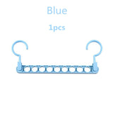 HULIANFU Magic 9-hole Support Circle Clothes Hanger Clothes Drying Rack Multifunction Plastic clothes rack Home Storage Hangers