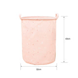 HULIANFU Organizer Canvas Laundry Basket Waterproof Large Capacity Laundry Hamper Dirty Clothes Storage Basket Toy Home Storage Bin 45x35