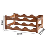 HULIANFU Vintage Wooden Bottles Wine Rack Cabinet Holder Shelf Free Standing Holders Barware Storage Wine Racks Home Kitchen Bar Tools