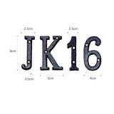 HULIANFU Metal Letters Numbers Cast Iron Decoration House Sign Doorplate DIY Cafe Wall CLH@8