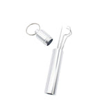HULIANFU Stainless Steel Toothpick Set Metal Flossing Tools With Portable Toothpick Holder Outdoor Household Travel Seal Storage