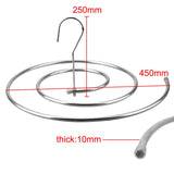 HULIANFU Stainless Steel Round Spiral Quilt Sheets Hanger Blanket Hanger Save Space Rotating Drying Rack Outdoor Home Balcony Hanger