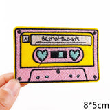 HULIANFU Van Gogh Embroidered Patches on Clothes DIY Cartoon Wave Applique Clothing Thermoadhesive Patches for Clothing DIY