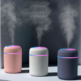 HULIANFU Portable USB Humidifier 300ml Ultrasonic Dazzle Cup Aroma Diffuser Cool Mist Maker Air Humidifier Purifier with Romantic Light