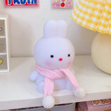 HULIANFU W&amp;G Kawaii Night Light Cartoon Creative Night Light Unplugged Bunny Decoration Bedroom Bedside Lamp Desk Lamp Home Decoration