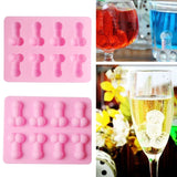 HULIANFU Sexy Penis Cake Mold For Soap, Birthday Fondant Cake, Chocolates, Ice and Soap 8 Penis Shape Cake Mold dick Ice Cream Creative