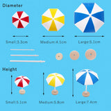 HULIANFU Ocean Beach Style Miniatures Artificial Sunshade Umbella Chair Anchor Micro Landscape For Garden Pastoral DIY Accessories Decor