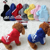 HULIANFU   XS-9XL Adidog Pet Dog Clothes for Small Medium Big Large Dogs Cotton Hooded Sweatshirt Hot Selling Warm Two-Legged Pets Jacket