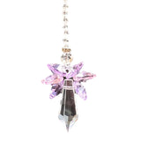 HULIANFU Modern Rainbow Crystal Angel Chakra Suncatcher Charm Window Door Wind Chimes Living Room Hanging Decorations Car Pendant