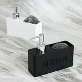 HULIANFU Modern kitchen accessories Soap Dispenser Set Liquid hand soap dispenser pump bottle brushes Holds and Stores Sponges Scrubbers