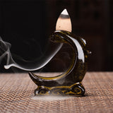 HULIANFU Waterfall Incense Burner Backflow Mini Buddha Censer Backflow Incense Holder Home Office Teahouse Decor