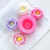 HULIANFU Peony Flower Handmade Soap Silicone Mold DIY Silicone Soap Molds Soap Making Candle Mold Fondant Cake Decor Chocolate Mold
