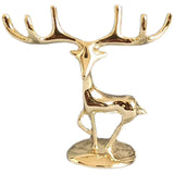 HULIANFU Nordic Style Mini Light Luxury Imitation Copper Elk Ornaments  Deer Sculpture Gold plated zinc alloy deer ornaments decoration