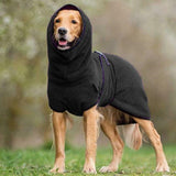 HULIANFU Pet Clothes Dog Towelling Drying Super Absorbent Robe Soft quick drying Polyester Sleepwear Coat Warm Apparel