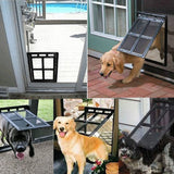HULIANFU Pet Accessories Two Size Black Dog Gate Quiet Out and In Puppy Cats Door Easy To Install Light Weight Suitable for Large Pets