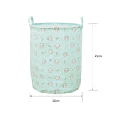 HULIANFU Organizer Canvas Laundry Basket Waterproof Large Capacity Laundry Hamper Dirty Clothes Storage Basket Toy Home Storage Bin 45x35