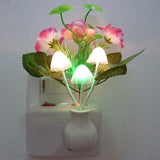 HULIANFU Novelty Night Light US Plug Induction Dream Mushroom Fungus Luminaria Lamp 220V 3 LED Mushroom Lamp led night lights