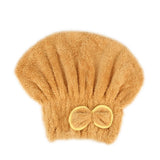 HULIANFU Microfibre Quick Hair Drying Bath Spa Bowknot Wrap Towel Hat Cap For Bathroom 7 Colors Solid Color Bathroom Accessories FPing