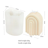 HULIANFU New Art Geometric Rainbow Arch Candle Silicone Mold 3D Handmade Craft Aromatherapy Candle Soy Wax Mould Making Supplies