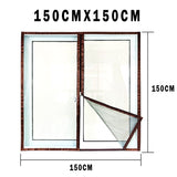 HULIANFU Insect Window Screen Zipper Opening and Closing Self-Adhesive Mosquito-Proof Net Indoor Fly Curtain Mesh Invisible Customizable
