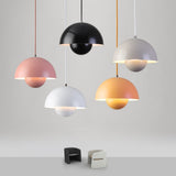 HULIANFU Restaurant Pendant Light Kitchen Pendant Lamp Dining room LED Light Modern Hanging Light for Bedroom Living room Nordic 7 Color