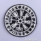 HULIANFU Patches On Clothes Stickers Hippie Rock Stripes Embroidered Patches For Clothing Iron On Patch Skull Biker Stripes for Jackets