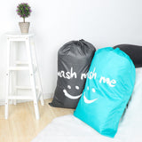 HULIANFU Washable Dirty Clothes Organizer Nylon Laundry Bag Wash Me Travel Storage Pouch Folding Bags Wash Drawstring Bag