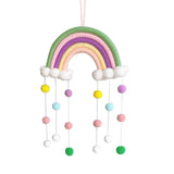 HULIANFU Nordic Cloud Rainbow Raindrop Wall Hangings Decoration For Kid Girls Bedroom Hanging Pendant Baby Bed Tent Hanging Toy Pendant