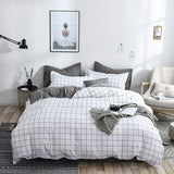 HULIANFU Nordic Style Pink Heart Bedding Set Cover Cute Bed Linens Duvet Cover Sheets and Pillowcases Queen King Size Home Textile Sets