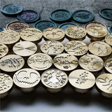 HULIANFU Wax Seal Stamp Retro Antique Sealing Wax Scrapbooking Stamps HEAD Wedding Decorative Metal Handle with love map Tree FLOWER ROSE