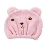 HULIANFU Lovely Cat Hair Drying Cap Bath Towel Microfiber Shower Sleeping Hat Wrapped Towels Bathing Caps For Women Bathroom Accessories