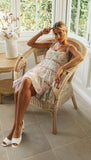 hulianfu hulianfu Floral Print Boho Sundress Women Ruffle Summer Dress Casual Beach Short Dress Flower Vintage Dress Women Fashion Clothes