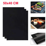 HULIANFU Non-stick BBQ Accessories Grill Mat Barbecue Outdoor Baking Pad Reusable BBQ Cooking Grilling Sheet for Party Grill Mat 50x40 CM