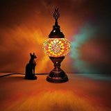 HULIANFU Turkish mosaic table Lamp vintage art deco Handcrafted lamparas de mesa mosaic Glass romantic bed light lamparas con mosaicos