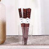 HULIANFU Reusable Natural Wood Chopsticks Red jujube wood Dishwasher Safe Non-slip Elegant Design