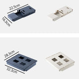 HULIANFU Under Desk Drawer Adhesive Storage Box For Office Pen Holder Hidden Sorting Box Kitchen Knife Fork Storage Tray Organizer