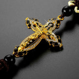 HULIANFU New Car Pendant Metal Diamond Cross Jesus Christian Religious Car Rearview Mirror Ornaments Hanging Auto Car Styling Accessories