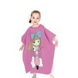 HULIANFU Kids Beach Poncho Cute Cat Print Beach Towel Hooded Super Absorbent Microfibre Children BathRobe Toddler Pool Towel with Hood