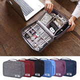 HULIANFU Portable Cable Digital Storage Bags Organizer USB Gadgets Wires Charger Power Battery Zipper Cosmetic Bag Case Accessories Item