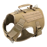 HULIANFU Tactical Dog Harness Pet Military Training Dog Vest German Shepherd Dog Harness Molle Vest For Medium Large Dogs